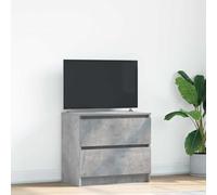 Frdhee Mueble para TV, aparador para salón, mueble de TV, color gris hormigón, 60 x 35 x 54 cm, material de madera para oficina en casa, sala común, fácil montaje