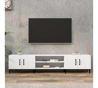 Frdhee Mueble para TV, color blanco, 180 x 31,5 x 40 cm, material de madera, ahorra espacio y es fácil de mantener