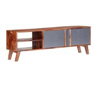 Frdhee Mueble para TV, color gris, 140 x 30 x 45 cm, madera maciza, para comedor, dormitorio