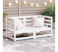 Frdhee Muebles de balcón para balcón pequeño, sofás de esquina de jardín, 2 piezas, madera maciza de pino blanco para jardín, césped, terraza