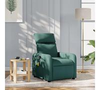 Frdhee Relax Sillón de lectura, sillón de masaje, color verde oscuro, para salón, dormitorio, habitación pequeña