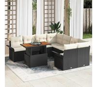 Frdhee Salón de jardín, sofá, sofá de jardín con cojín negro y crema para el entorno de la piscina, pensiones públicas salas de relajación