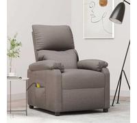 Frdhee Sillón de lectura, de masaje, de tela pardo, con función de sueño, para salón y dormitorio
