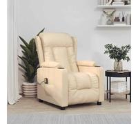 Frdhee Sillón de lectura, sillón de masaje, color crema, con función de sueño, para salón y dormitorio