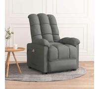 Frdhee Sillón de lectura, sillón de masaje, eléctrico, gris oscuro, de tela, con función de sueño, para salón y dormitorio