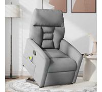 Frdhee Sillón de relax, sillas reclinables, silla de escritorio, sillón de masaje con ayuda para levantarse, tela gris claro, para habitaciones de invitados, dormitorio, comedor