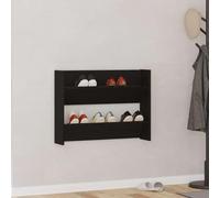 Frdhee Zapatero zapatero de pared con estante, aspecto de roble negro, material de madera, para pasillo, pasillo, entrada, diseño espacioso y sin embargo que ahorra espacio