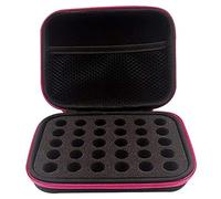 Frdun Bolsa de almacenamiento de aceite esencial, portátil, con cremallera, accesorios de cosméticos para mujeres y niñas, bolsa de cosméticos, rosa roja