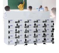 Fre40 - Estadística de carga de teléfono transparente - Armario de pared con cerradura - Seguro para teléfonos celulares - Fre40 ideal para hogares y oficinas