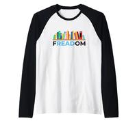 FREADOM Celebra la Libertad del Libro y la Conciencia de los Libros prohibidos Camiseta Manga Raglan