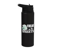 Freak In The Excel Sheets Hoja de cálculo contable divertida Stainless Steel Insulated Water Bottle