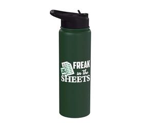 Freak In The Excel Sheets Hoja de cálculo contable divertida Stainless Steel Insulated Water Bottle