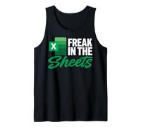 Freak in The Sheets, Accountant Funny Spreadsheet Excel Camiseta sin Mangas