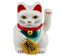 Freak Scene Gato de la Suerte Mini Maneki-Neko clásico Blanco Gato Chino Solar 5cm Lucky Cat
