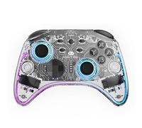 Freaks And Geeks Manette Sans Fil pour Nintendo Switch - Transparente à LED - Câble 1M