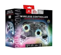 Freaks And Geeks Manette Sans Fil pour Nintendo Switch - Transparente à LED - Câble 1M