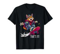 Freaky Funny Cat en un monopatín - Eso es 1 - Fan Fun Camiseta