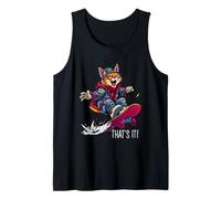 Freaky Funny Cat en un monopatín - Eso es 1 - Fan Fun Camiseta sin Mangas