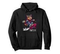Freaky Funny Cat en un monopatín - Eso es 1 - Fan Fun Sudadera con Capucha