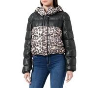 Freaky Nation Soft Star-fn Chaqueta Mixta de Piel/Textil, Black/Leo, M para Mujer