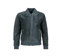Freaky Nation Ted-fn Chaqueta de Cuero, Color Gris Oscuro, M para Hombre