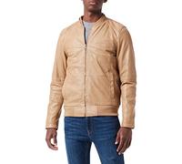 Freaky Nation Yorik-fn Chaqueta de Cuero, Beige, S para Hombre