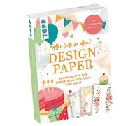 Frech Diseño de Papel A6: Texto «Alles Gute zu All» con Curso básico de Escritura a Mano