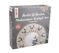 Frech Mindful Mandala - Juego de Botones de macramé con Espejo de Pared, Instrucciones (Idioma español no garantizado)