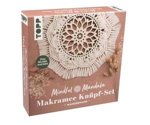 Frech Mindful Mandala - Kit de macramé para colgar en la pared, con instrucciones y material para tejer