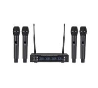 Frecuencia Ajustable UHF Metal 2 Y 4 Canales Sistema De Micrófono Inalámbrico Micrófono Inalámbrico Adecuado For Karaoke Y Discurso(460U 2)