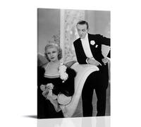 Fred Astaire & Ginger Rogers Fanart Lienzo Póster Decoración Pintura Sala de Estar Arte de Pared Dormitorio Pintura Arte Impresión de Pared Pintura Arte Moderno Hogar Boy Habitación Impresión Pintura