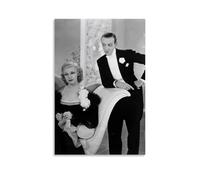 Fred Astaire & Ginger Rogers Fanart Lienzo Póster Decoración Pintura Sala de Estar Arte de Pared Dormitorio Pintura Arte Impresión de Pared Pintura Arte Moderno Hogar Boy Habitación Impresión Pintura