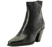 Fred de la Bretoniere Blaire Ankle Boot with Brogue Print, Bota de Tobillo Mujer, Negro, 39 EU