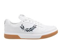 Fred Perry B300 Textured Leather White Trainers