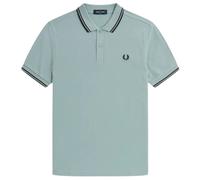 Fred Perry Black Twin Tipped Collar Light Blue Polo Shirt