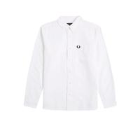 Fred Perry - Camisa de Algodón de Manga Larga a Rayas - Shirts - Hombre - Blanco - XS -