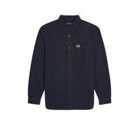 Fred Perry- Camisa de Manga Larga de Algodón a Rayas- Shirts- Hombre- Azul- 2XL- Camisa de Manga Larga de Algodón a Rayas