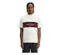 Fred Perry - Camiseta de piqué Relaxed con inserto Cut-and-Sew - Tops - Hombre - Beige - M -