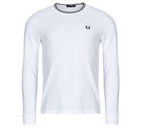 Fred Perry Camiseta manga larga LS TWIN TIPPED T-SHIRT in Blanco EU S