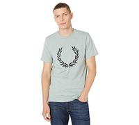 Fred Perry Camiseta para hombre, Azul Plata, M