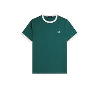 Fred Perry Camiseta Ringer Hombre Verde XL