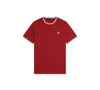 Fred Perry Camiseta Twin Tipped Hombre Rojo XL