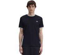 Fred Perry Camiseta Twin Tipped T-Shirt, Negro, Talla XL