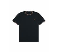 Fred Perry Men's Twin Tipped T-Shirt Night Green/Dusky Blue/Dark Caramel