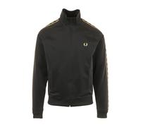 Fred Perry- Chaqueta de chándal con cinta en contraste- Sweatshirts & Hoodies- Hombre- Negro- L- Chaqueta de chándal con cinta en contraste
