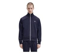 Fred Perry - Chaqueta Deportiva con Cinta Adhesiva - Sweatshirts & Hoodies - Hombre - Azul - XL -