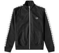 Fred Perry - Chaqueta Deportiva Retro con Cinta Adhesiva - Sweatshirts & Hoodies - Hombre - Negro - 2XL -