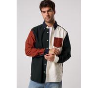 Fred Perry Colour Block Oxford Shirt M Marino