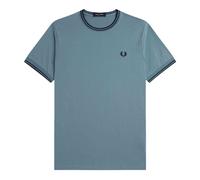 Fred Perry - Contrast Ribeted Tee - Tops - Hombre - Azul - S -