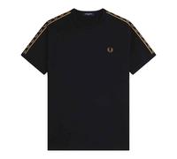 Fred Perry- Contrast Tape Ringer T-Shirt- Tops- Hombre- Negro- L- Contrast Tape Ringer T-Shirt